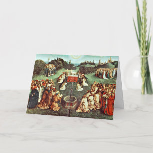 The Adoration Of The Mystical Lamb By Eyck Hubert Card