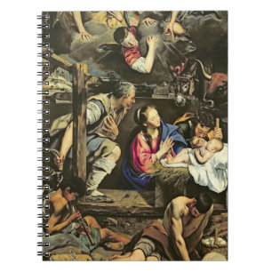 The Adoration of the Shepherds, 1612 (oil on canva Notebook