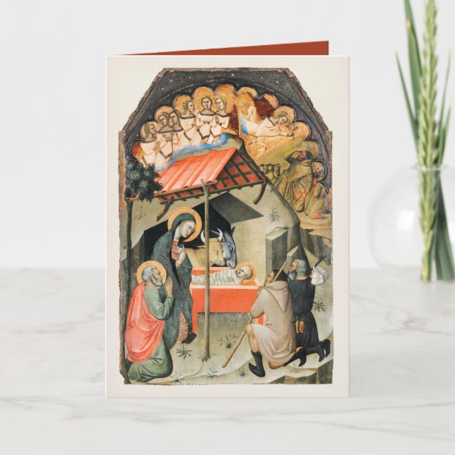 The Adoration of the Shepherds by Bartolo di Fredi Card (Front)