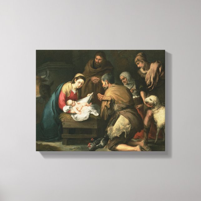 The Adoration of the Shepherds, c.1650 Canvas Print (Front)