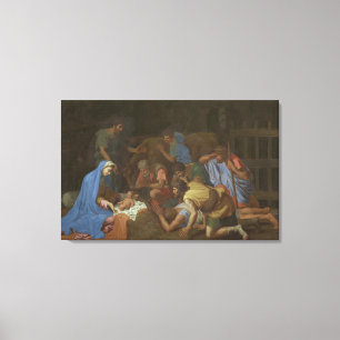 The Adoration of the Shepherds circa 1653 Canvas Print