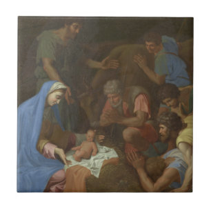 The Adoration of the Shepherds circa 1653 Tile