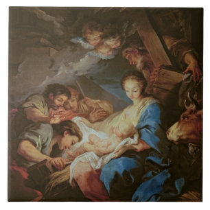 The Adoration of the Shepherds (oil on canvas) 2 Tile