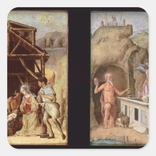 The Adoration of the Shepherds Square Sticker