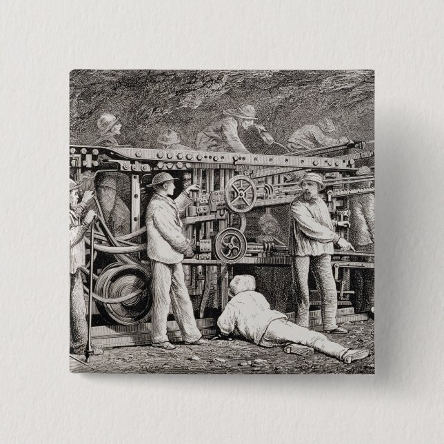 The Advanced Gallery on the French Side of the Mon 2 Inch Square Button (Front)