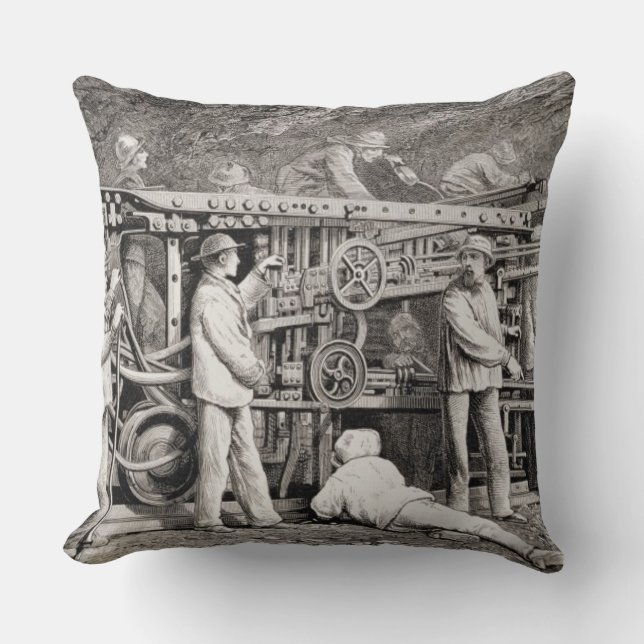 The Advanced Gallery on the French Side of the Mon Throw Pillow (Front)