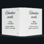 The adventure begins add name date year place binder<br><div class="desc">Design</div>