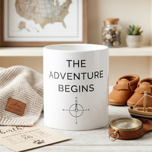 The Adventure Begins Cute New Baby Announcement  Coffee Mug
