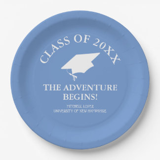 The Adventure Begins Graduation Paper Plate