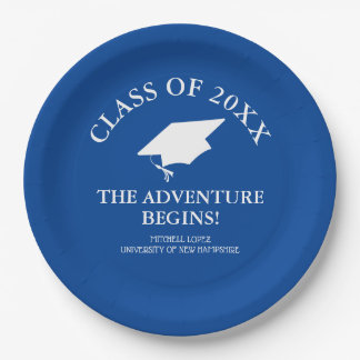 The Adventure Begins Graduation Paper Plate