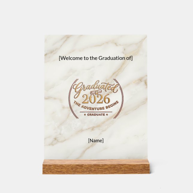 The Adventure Begins / La Aventura Comienza 2026 Acrylic Sign (Front)