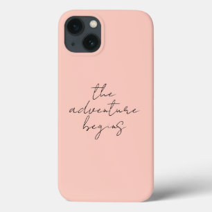 The Adventure Begins Minimalistic Calligraphy  iPhone 13 Case