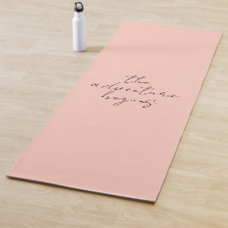 The Adventure Begins Minimalistic Calligraphy Yoga Mat