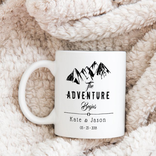 The Adventure Begins | Rustic Wedding Mug (Creator Uploaded)