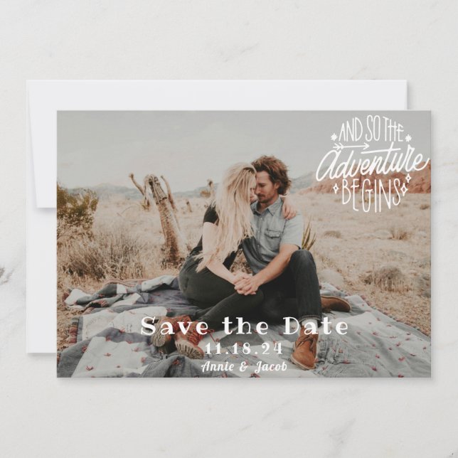 The Adventure Begins Save the Date (Front)