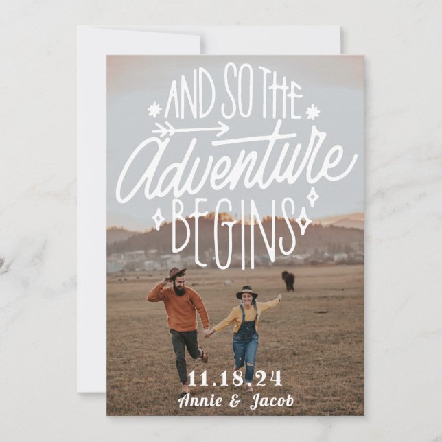 The Adventure Begins Save the Date (Front)