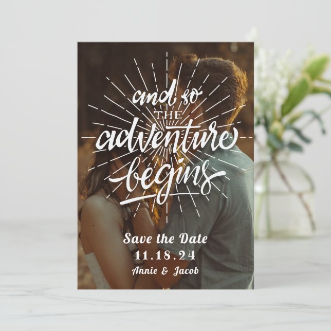 The Adventure Begins Save the Date (Standing Front)