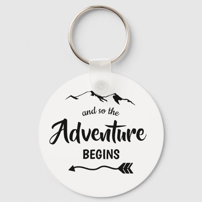 The Adventure Begins Trendy Keychain (Front)