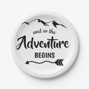 The Adventure Begins Trendy Paper Plate