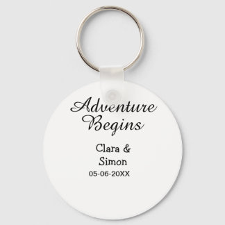 The adventure begins wedding couple name datsimple keychain