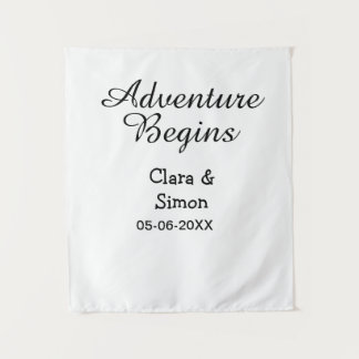 The adventure begins wedding couple name datsimple tapestry