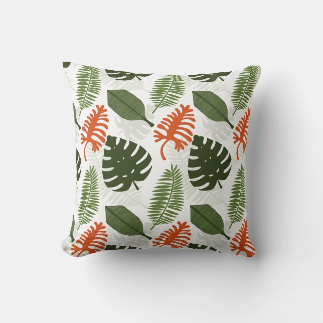 The Adventure in the Tropical Jungle Throw Pillow (Front)