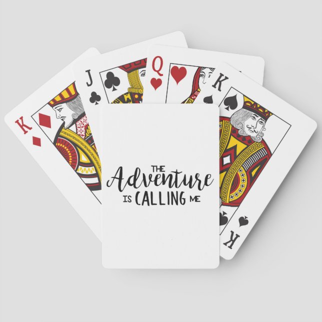 The adventure is  | Monogram Personalized Playing Cards (Back)