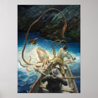 The Adventure of the Giant Squid by N. C. Wyeth