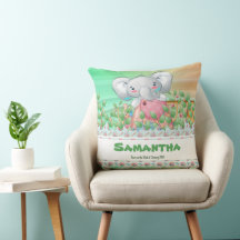 The Adventuristic Elephant cub with editable text