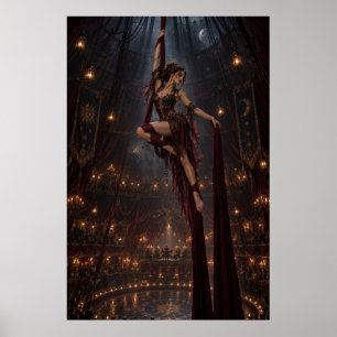 The Aerialist Gothic Circus Fine Art Poster