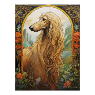 The Afghan Hound Dog 002 - Natalia Mucha Poster