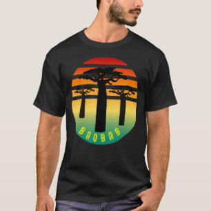 The African Tree Of Life Baobab African Colour Ret T-Shirt