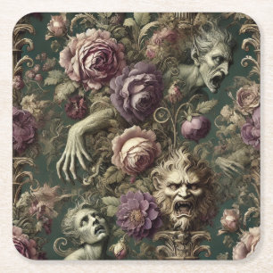 The After Hours Reliquary – Gothic Baroque Square Paper Coaster