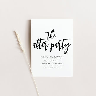 The After Party Wedding Party Invitation