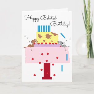 The Afternoon Nap: Belated Birthday Blank Card