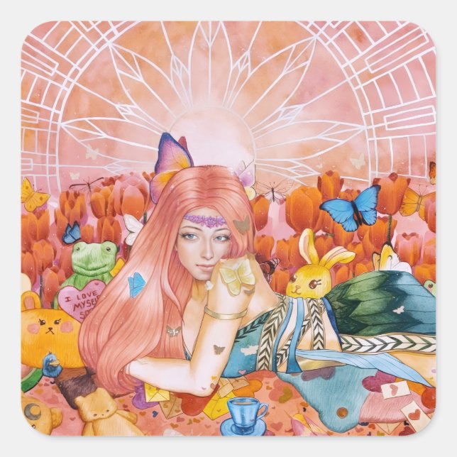 The Afternoon Square Sticker (Front)