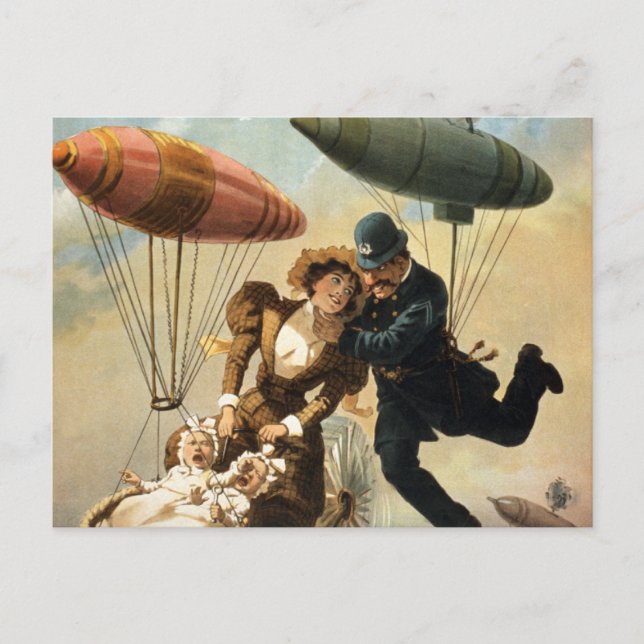 The Air Ship - The Fly Cop Postcard (Front)