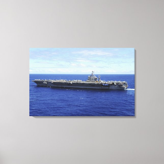 The aircraft carrier USS Abraham Lincoln 2 Canvas Print (Front)