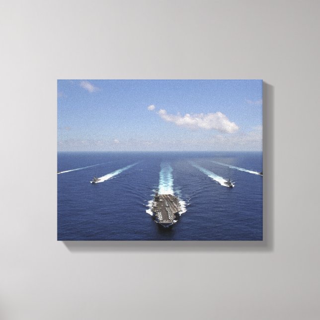 The aircraft carrier USS Abraham Lincoln 2 Canvas Print (Front)