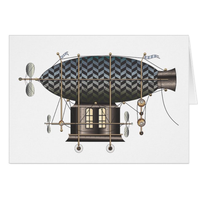 The Airship Petite Noir Steampunk Flying Machine (Front Horizontal)