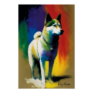 The Akita Dog - Composition 009 Poster