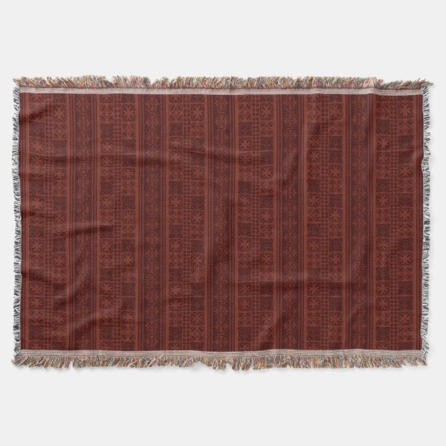 The Al-Andalus Ruby Tapestry Throw Blanket (Front)