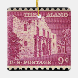 "The Alamo Stamp" Ceramic Ornament