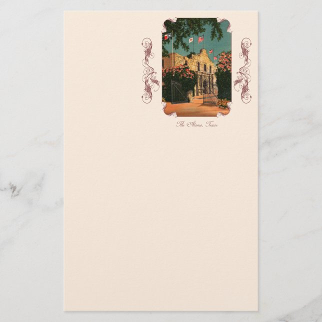 The Alamo Vintage Texas Stationery (Front)