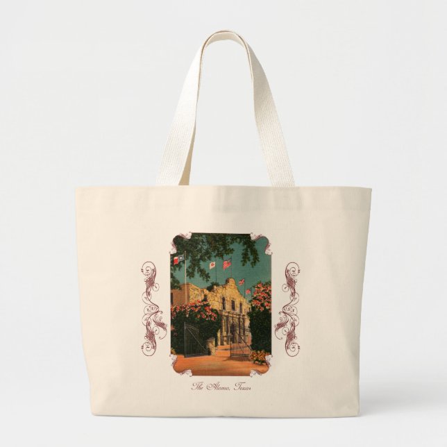 The Alamo Vintage Texas Tote Bag (Front)