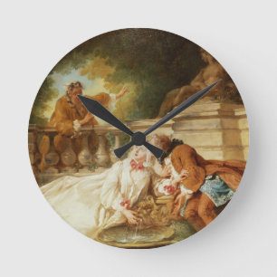 The Alarm, 1723 (oil on canvas) Round Clock