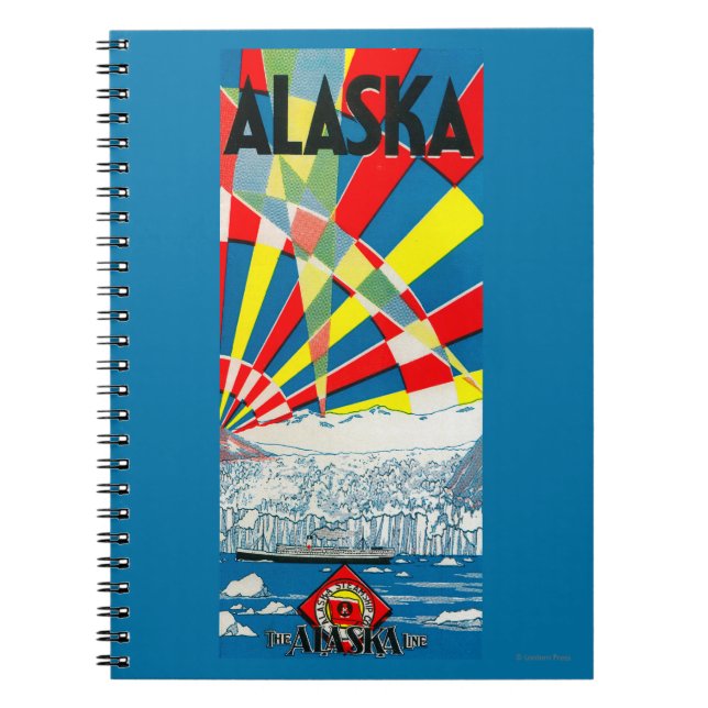 The Alaska Line Steamship Poster Notebook (Front)