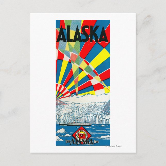 The Alaska Line Steamship Poster Postcard (Front)