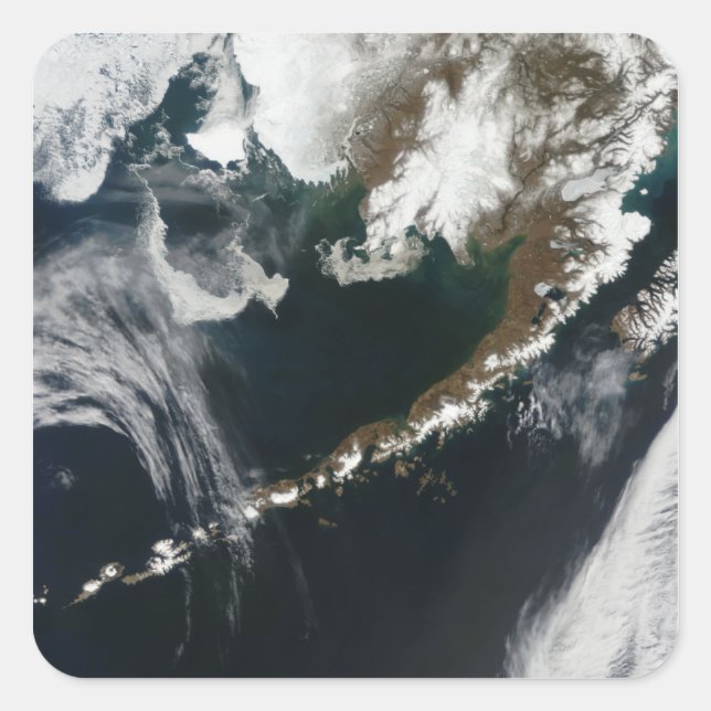 The Alaskan Peninsula and Aleutian Islands Square Sticker (Front)