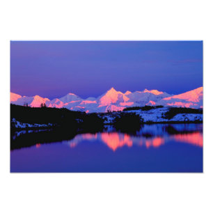The Alaskan Range is adjacent to Mt. Denali, Photo Print